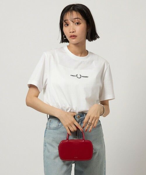 green label relaxing/グリーンレーベル リラクシング <FRED PERRY> エンブロイダリー ショートスリーブ Tシャツ OFF WHITE S green label relaxing/グリーンレーベル リラクシング <FRED PERRY> エンブロイダリー ショートスリーブ Tシャツ OFF WHITE S