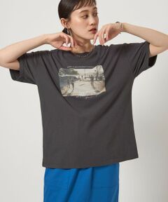 green label relaxing / グリーンレーベル リラクシング カットソー | 【WEB限定】＜at ease＞フォトグラフィック ショートスリーブ Tシャツ