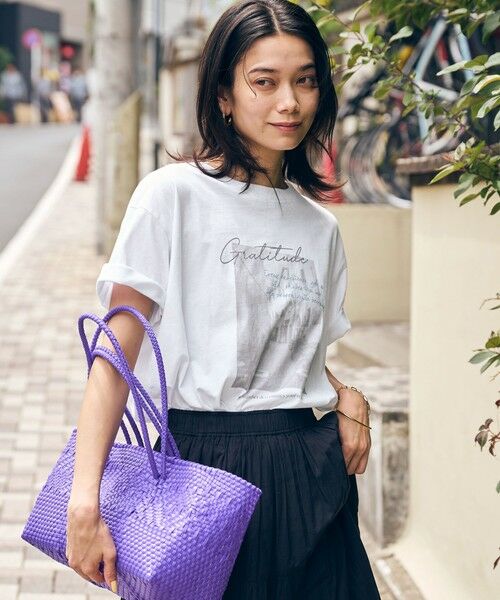 green label relaxing / グリーンレーベル リラクシング カットソー | 【WEB限定】＜at ease＞フォトグラフィック ショートスリーブ Tシャツ | 詳細6