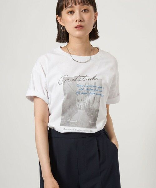 green label relaxing / グリーンレーベル リラクシング カットソー | 【WEB限定】＜at ease＞フォトグラフィック ショートスリーブ Tシャツ | 詳細15