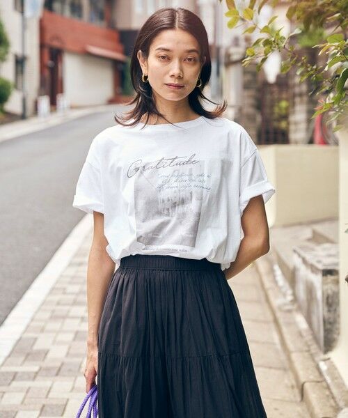 green label relaxing / グリーンレーベル リラクシング カットソー | 【WEB限定】＜at ease＞フォトグラフィック ショートスリーブ Tシャツ | 詳細8