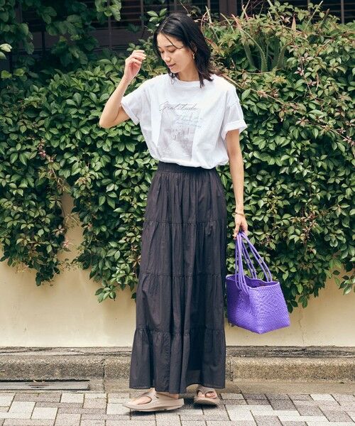 green label relaxing / グリーンレーベル リラクシング カットソー | 【WEB限定】＜at ease＞フォトグラフィック ショートスリーブ Tシャツ | 詳細11