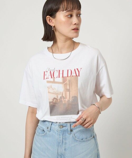 green label relaxing / グリーンレーベル リラクシング カットソー | 【WEB限定】＜at ease＞フォトグラフィック ショートスリーブ Tシャツ | 詳細21