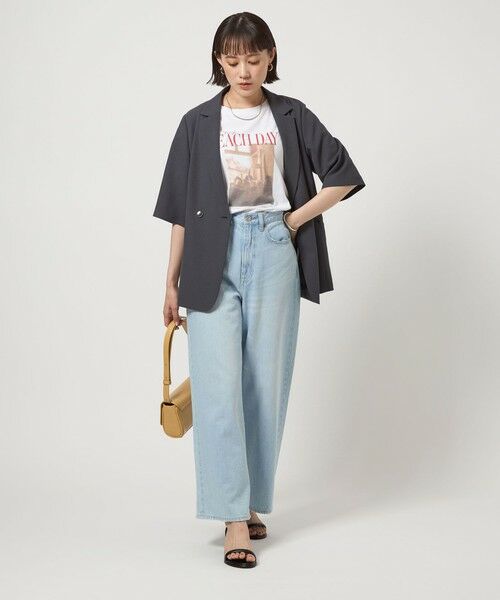 green label relaxing / グリーンレーベル リラクシング カットソー | 【WEB限定】＜at ease＞フォトグラフィック ショートスリーブ Tシャツ | 詳細24