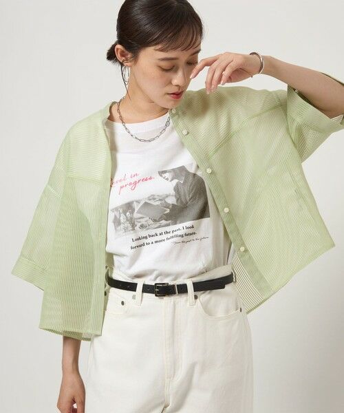 green label relaxing / グリーンレーベル リラクシング カットソー | 【WEB限定】＜at ease＞フォトグラフィック ショートスリーブ Tシャツ | 詳細26