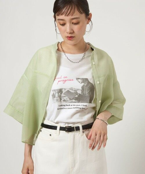 green label relaxing / グリーンレーベル リラクシング カットソー | 【WEB限定】＜at ease＞フォトグラフィック ショートスリーブ Tシャツ | 詳細27
