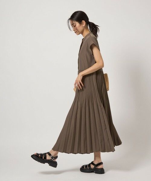 size SHORTあり］ワッシャー プリーツ ワンピース （ロング