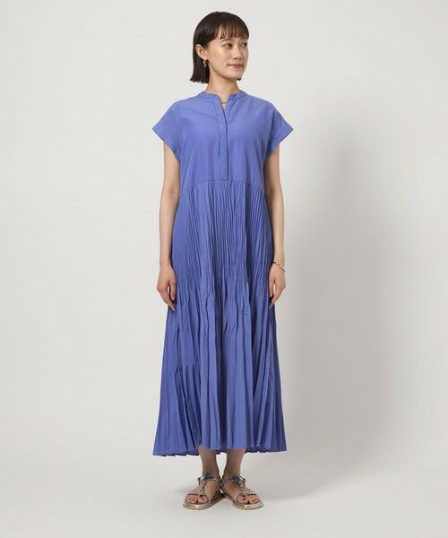 size SHORTあり］ワッシャー プリーツ ワンピース （ロング