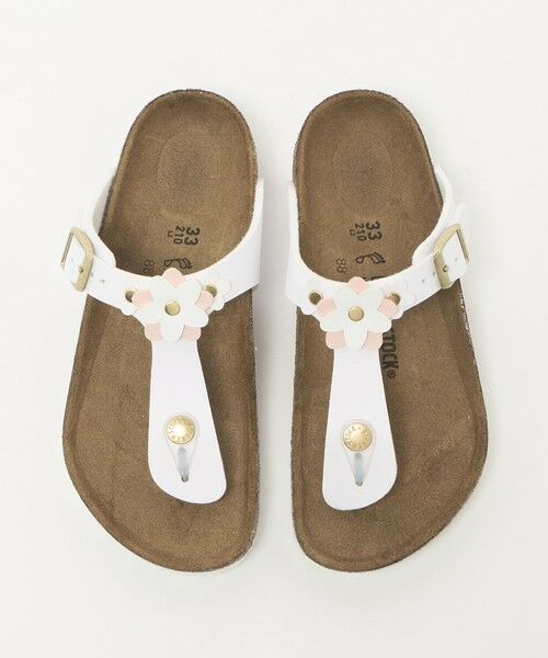 green label relaxing/グリーンレーベル リラクシング ＜BIRKENSTOCK＞ギゼ フラワー 3 / キッズ 19cm-22cm WHITE 19cm