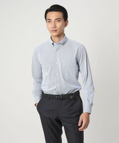 green label relaxing / グリーンレーベル リラクシング シャツ・ブラウス | ドット ジャージー ボタンダウン ドレスシャツ -ストレッチ・イージーアイロン・吸水速乾・抗菌-