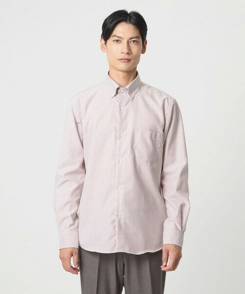 green label relaxing / グリーンレーベル リラクシング シャツ・ブラウス | エブリット コットンオックス ストライプ スナップ ボタンダウン シャツ -イージーアイロン- | 詳細4