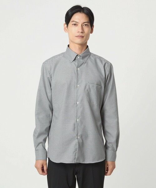 green label relaxing / グリーンレーベル リラクシング シャツ・ブラウス | エブリット コットンオックス ギンガムチェック スナップ ボタンダウン シャツ -イージーアイロン- | 詳細3