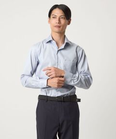 green label relaxing / グリーンレーベル リラクシング シャツ・ブラウス | コットン ナローストライプ ワイドカラー ドレスシャツ -イージーアイロン-