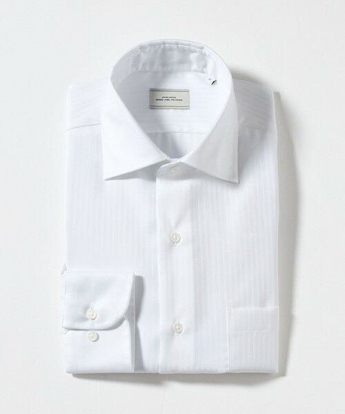 green label relaxing / グリーンレーベル リラクシング シャツ・ブラウス | コットン シャドーストライプ クレリック ワイドカラー ドレスシャツ -イージーアイロン- | 詳細3