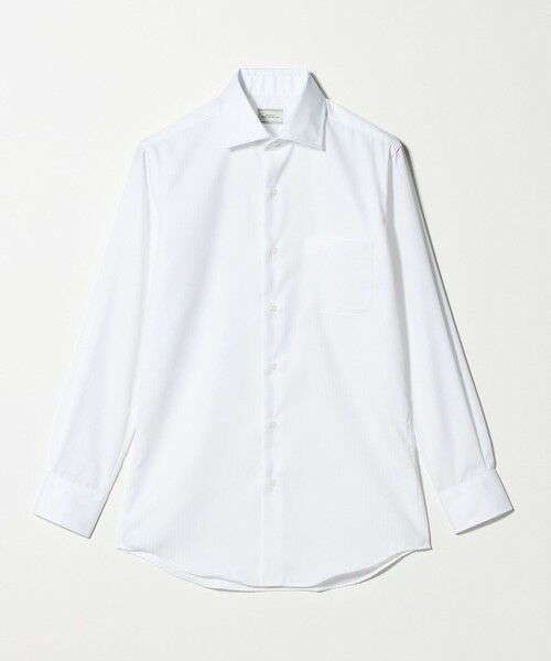 green label relaxing / グリーンレーベル リラクシング シャツ・ブラウス | コットン シャドーストライプ クレリック ワイドカラー ドレスシャツ -イージーアイロン- | 詳細4