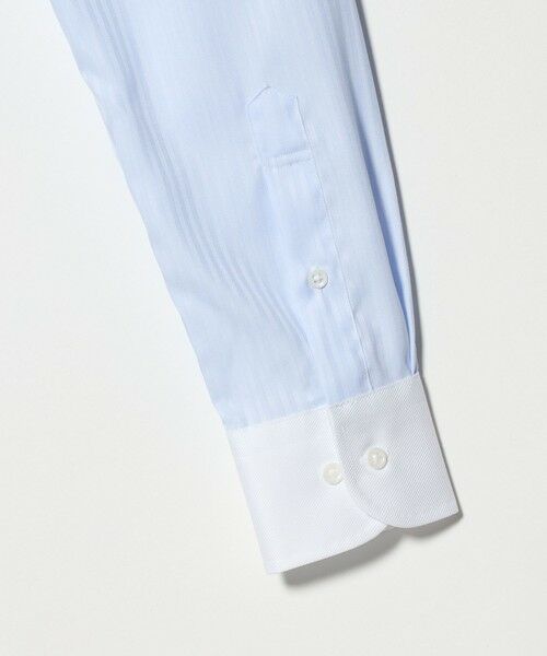 green label relaxing / グリーンレーベル リラクシング シャツ・ブラウス | コットン シャドーストライプ クレリック ワイドカラー ドレスシャツ -イージーアイロン- | 詳細18