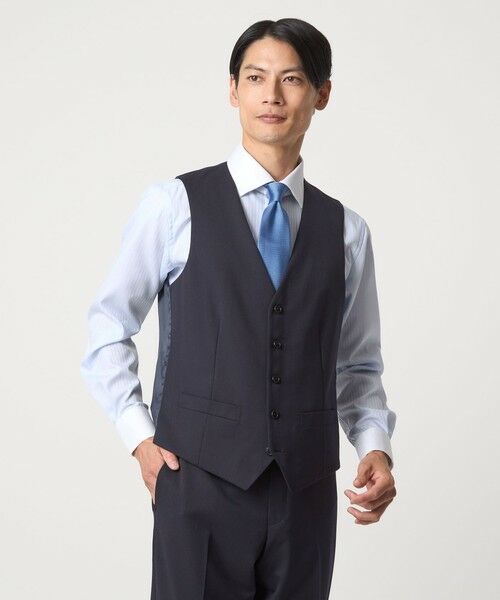 green label relaxing / グリーンレーベル リラクシング シャツ・ブラウス | コットン シャドーストライプ クレリック ワイドカラー ドレスシャツ -イージーアイロン- | 詳細10