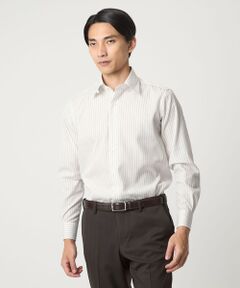 green label relaxing / グリーンレーベル リラクシング シャツ・ブラウス | コットン ピンストライプ タブカラー ドレスシャツ -イージーアイロン-