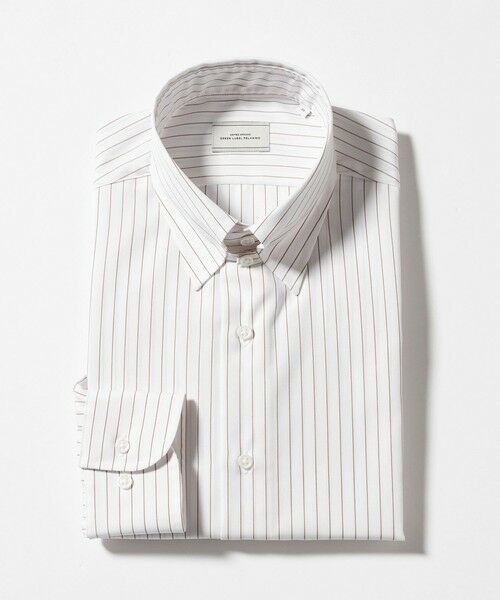 green label relaxing / グリーンレーベル リラクシング シャツ・ブラウス | コットン ピンストライプ タブカラー ドレスシャツ -イージーアイロン- | 詳細4