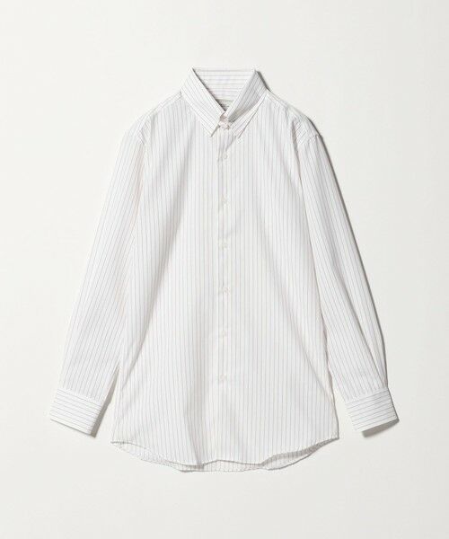 green label relaxing / グリーンレーベル リラクシング シャツ・ブラウス | コットン ピンストライプ タブカラー ドレスシャツ -イージーアイロン- | 詳細5