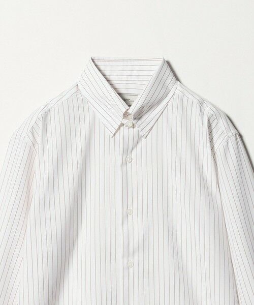 green label relaxing / グリーンレーベル リラクシング シャツ・ブラウス | コットン ピンストライプ タブカラー ドレスシャツ -イージーアイロン- | 詳細7