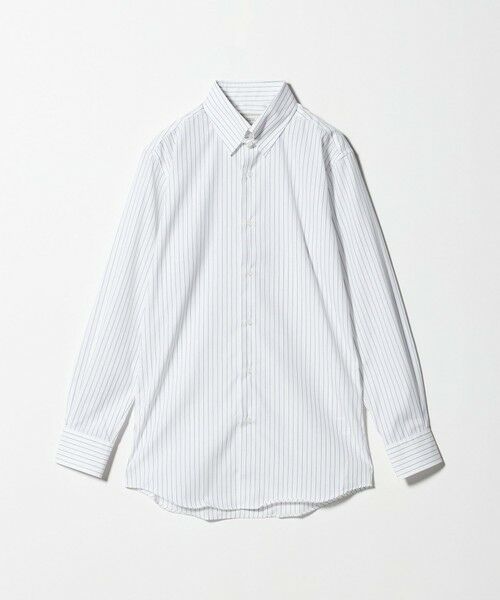 green label relaxing / グリーンレーベル リラクシング シャツ・ブラウス | コットン ピンストライプ タブカラー ドレスシャツ -イージーアイロン- | 詳細15