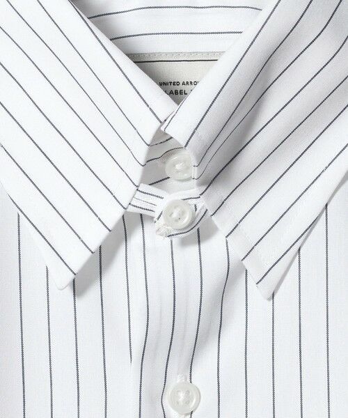 green label relaxing / グリーンレーベル リラクシング シャツ・ブラウス | コットン ピンストライプ タブカラー ドレスシャツ -イージーアイロン- | 詳細20