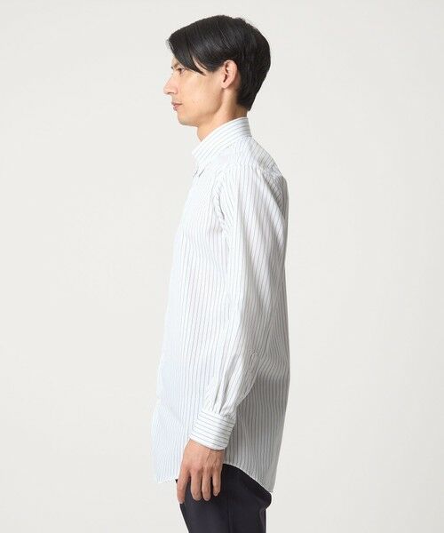 green label relaxing / グリーンレーベル リラクシング シャツ・ブラウス | コットン ピンストライプ タブカラー ドレスシャツ -イージーアイロン- | 詳細12