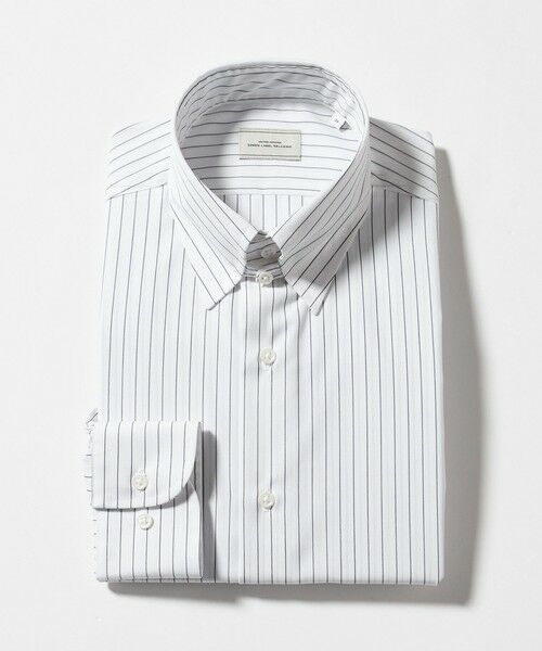 green label relaxing / グリーンレーベル リラクシング シャツ・ブラウス | コットン ピンストライプ タブカラー ドレスシャツ -イージーアイロン- | 詳細14