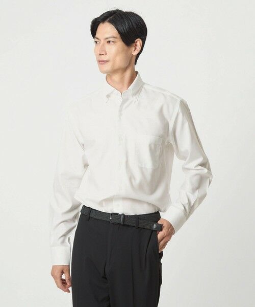 green label relaxing/グリーンレーベル リラクシング コットン ロイヤルオックス ボタンダウン ドレスシャツ -形態安定- WHITE L green label relaxing/グリーンレーベル リラクシング コットン ロイヤルオックス ボタンダウン ドレスシャツ -形態安定- WHITE L