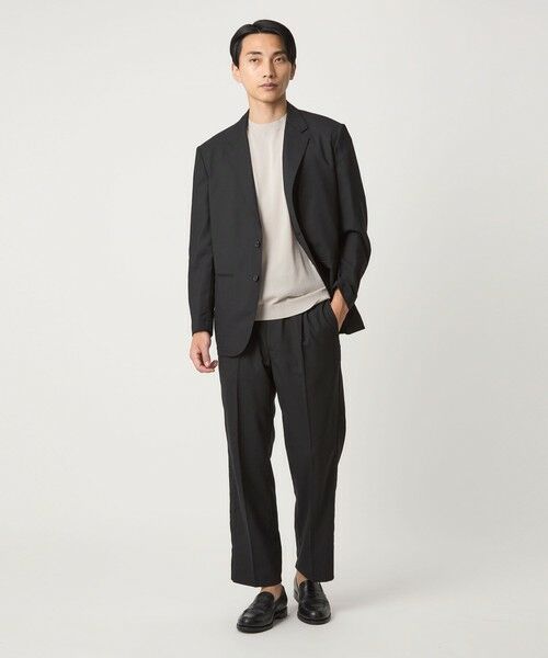 green label relaxing / グリーンレーベル リラクシング スラックス・ドレスパンツ | TWタンブラー ワイド 1プリーツ イージーパンツ -ウォッシャブル・ストレッチ- | 詳細1