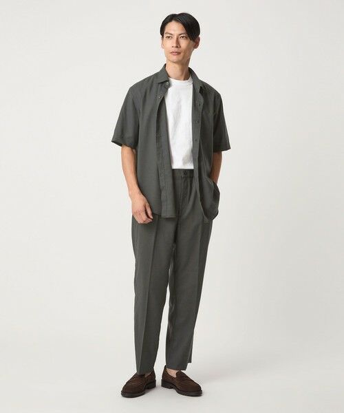 green label relaxing / グリーンレーベル リラクシング スラックス・ドレスパンツ | TWタンブラー ワイド 1プリーツ イージーパンツ -ウォッシャブル・ストレッチ- | 詳細7