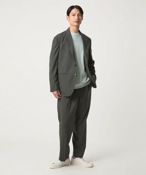 green label relaxing / グリーンレーベル リラクシング スラックス・ドレスパンツ | TWタンブラー ワイド 1プリーツ イージーパンツ -ウォッシャブル・ストレッチ- | 詳細8