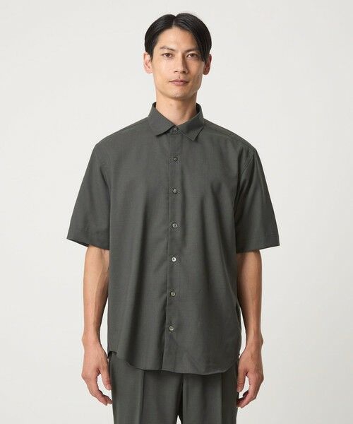 green label relaxing / グリーンレーベル リラクシング シャツ・ブラウス | TWタンブラー リラックス レギュラーカラー 半袖シャツ -ウォッシャブル・ストレッチ- | 詳細7