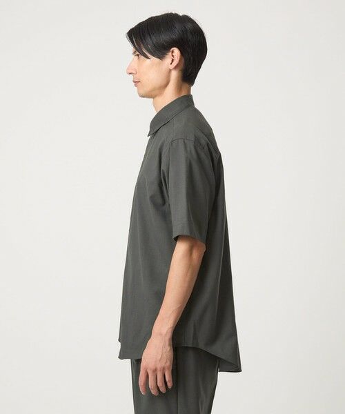 green label relaxing / グリーンレーベル リラクシング シャツ・ブラウス | TWタンブラー リラックス レギュラーカラー 半袖シャツ -ウォッシャブル・ストレッチ- | 詳細8