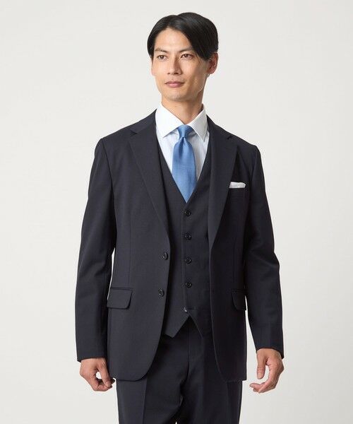 green label relaxing/グリーンレーベル リラクシング A+ TWPU サージ 2B スリム セットアップジャケット -ウォッシャブル・ストレッチ- NAVY M green label relaxing/グリーンレーベル リラクシング A+ TWPU サージ 2B スリム セットアップジャケット -ウォッシャブル・ストレッチ- NAVY M