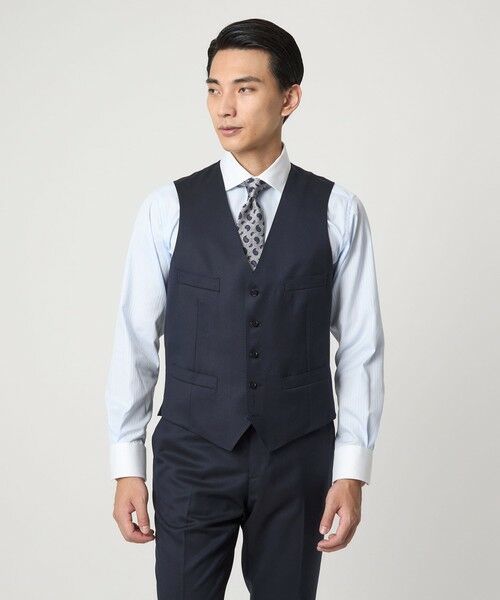 green label relaxing / グリーンレーベル リラクシング ベスト | REDA サージ スリム 5B スーツベスト(NAVY)