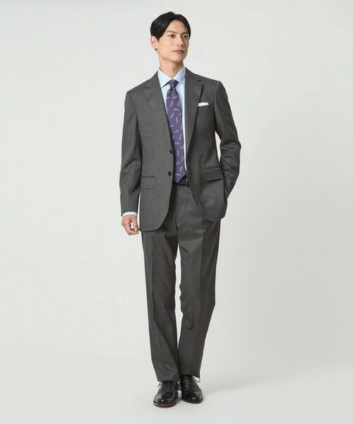 green label relaxing / グリーンレーベル リラクシング セットアップ | REDA グレンチェック HX 1プリーツ スーツパンツ | 詳細1