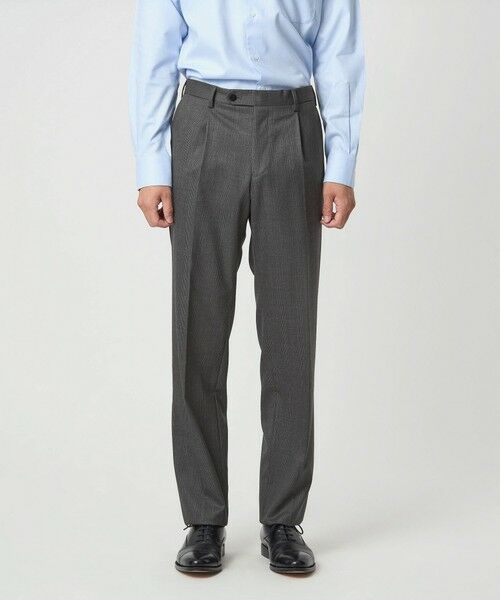 green label relaxing / グリーンレーベル リラクシング セットアップ | REDA グレンチェック HX 1プリーツ スーツパンツ | 詳細2