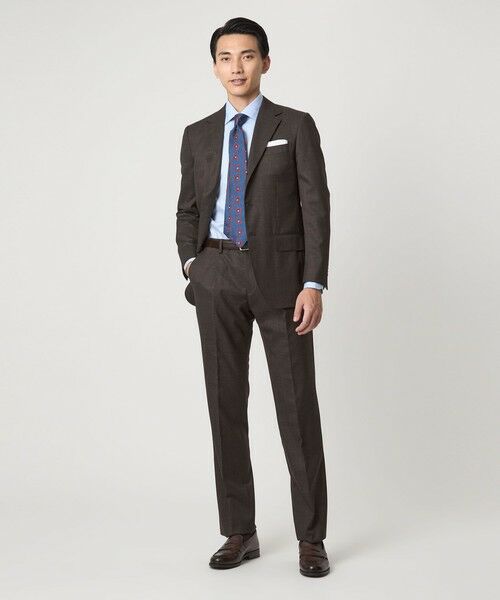 green label relaxing / グリーンレーベル リラクシング セットアップ | REDA グレンチェック HX 1プリーツ スーツパンツ | 詳細10