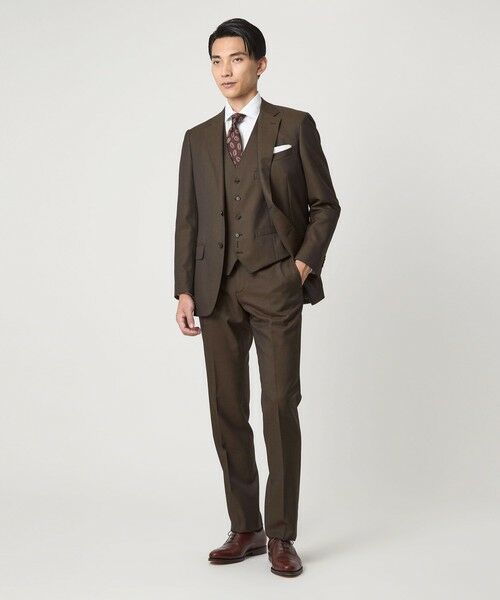 green label relaxing / グリーンレーベル リラクシング スラックス・ドレスパンツ | REDA サージ スリム ノープリーツ スーツパンツ | 詳細20