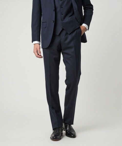 green label relaxing/グリーンレーベル リラクシング REDA サージ スリム ノープリーツ スーツパンツ NAVY XL(88) green label relaxing/グリーンレーベル リラクシング REDA サージ スリム ノープリーツ スーツパンツ NAVY XL(88)