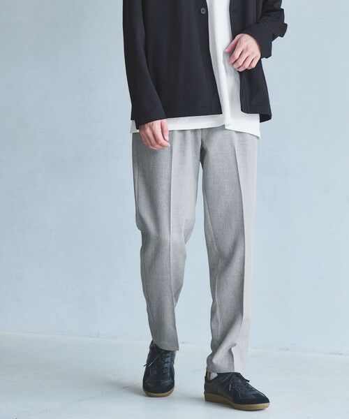 green label relaxing/グリーンレーベル リラクシング ポリエステル シャーク オルマイ イージーパンツ -ストレッチ- MD. GRAY S