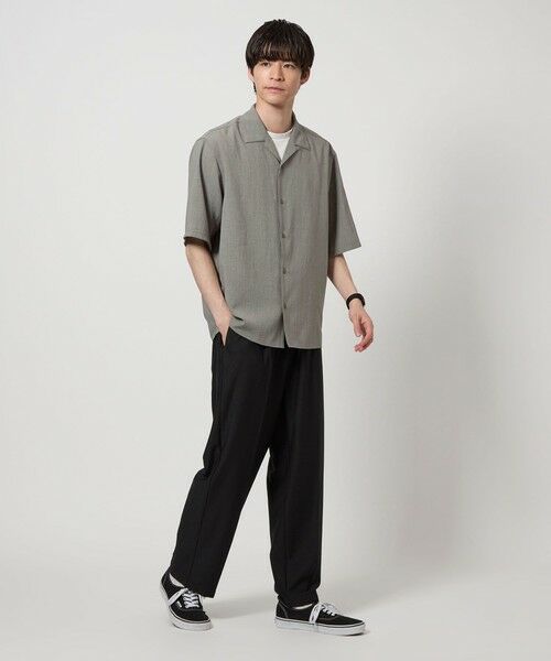 green label relaxing / グリーンレーベル リラクシング シャツ・ブラウス | サップ BREEZY オープンカラー 半袖 シャツ -ストレッチ・通気性- | 詳細1