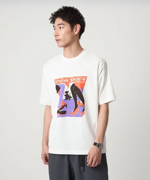 green label relaxing / グリーンレーベル リラクシング Tシャツ | TAKURO TAKAGI プリント クルーネック Tシャツ | 詳細4
