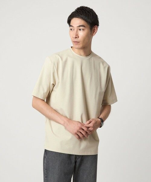 green label relaxing/グリーンレーベル リラクシング CARREMAN クルーネック Tシャツ NATURAL S