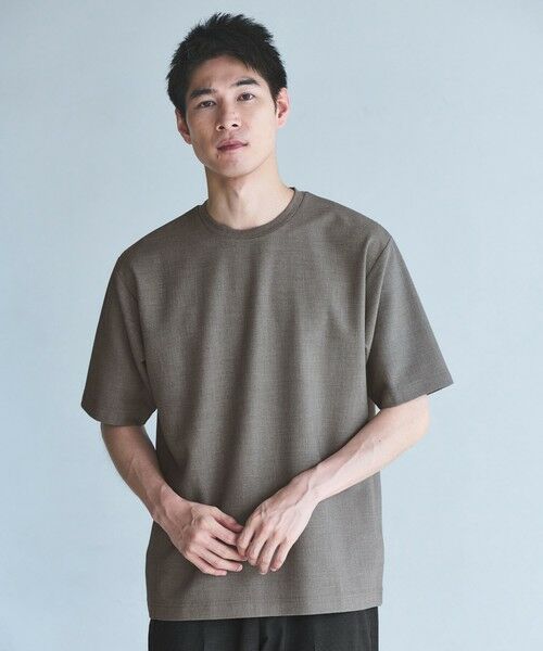 green label relaxing/グリーンレーベル リラクシング KIVANC クルーネック Tシャツ -ストレッチ- BEIGE M