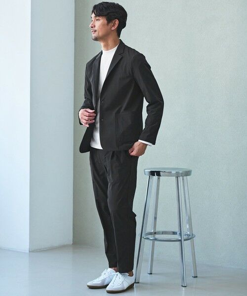 green label relaxing/グリーンレーベル リラクシング 【WEB限定】JUST fit ナイロン PU リラックス セットアップ -2Wayストレッチ- BLACK XL green label relaxing/グリーンレーベル リラクシング 【WEB限定】JUST fit ナイロン PU リラックス セットアップ -2Wayストレッチ- BLACK XL
