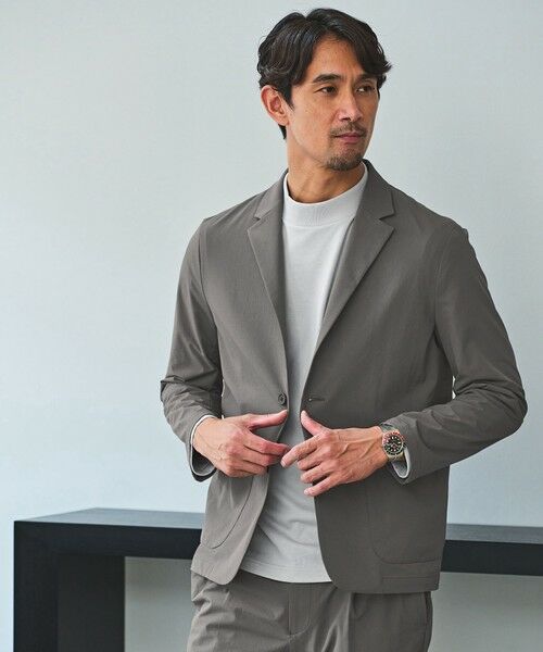 green label relaxing / グリーンレーベル リラクシング テーラードジャケット | 【WEB限定】JUST fit ナイロン PU リラックス セットアップ -2Wayストレッチ- | 詳細9