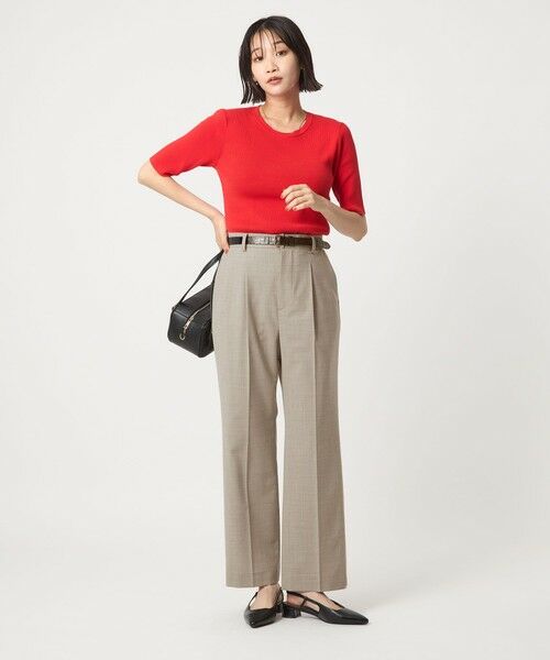 green label relaxing / グリーンレーベル リラクシング スラックス・ドレスパンツ | ［size SHORT/TALLあり］カチリラ ストレート パンツ -ウォッシャブル・ストレッチ- | 詳細8